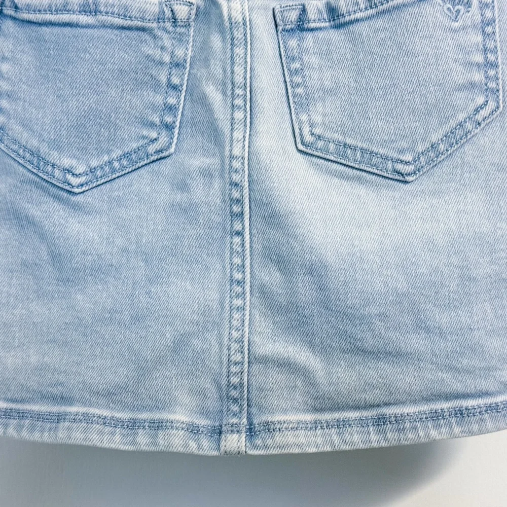 Care Bears x Justice Girls Denim Skort 6/7 Built-In Shorts Colorblock
